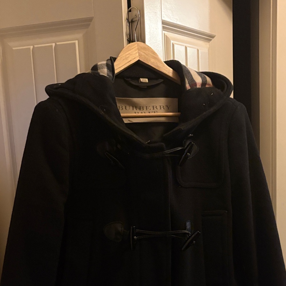 Burberry Black wool Pea Coat